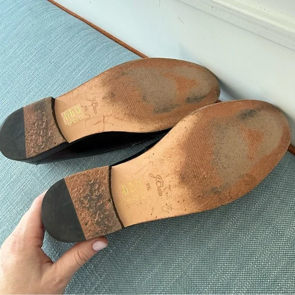 J Crew Classic Tab Black Spazzolato Leather Loafer - Picture 9 of 10